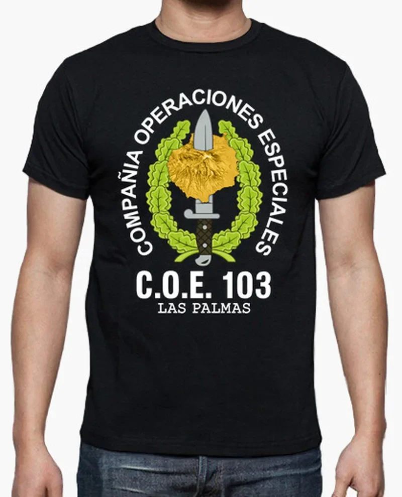 C.O.E LAS PALMAS Spanish Operaciones Especiales T-Shirt Short Sleeve Casual O-Neck Men Summer T Shirt