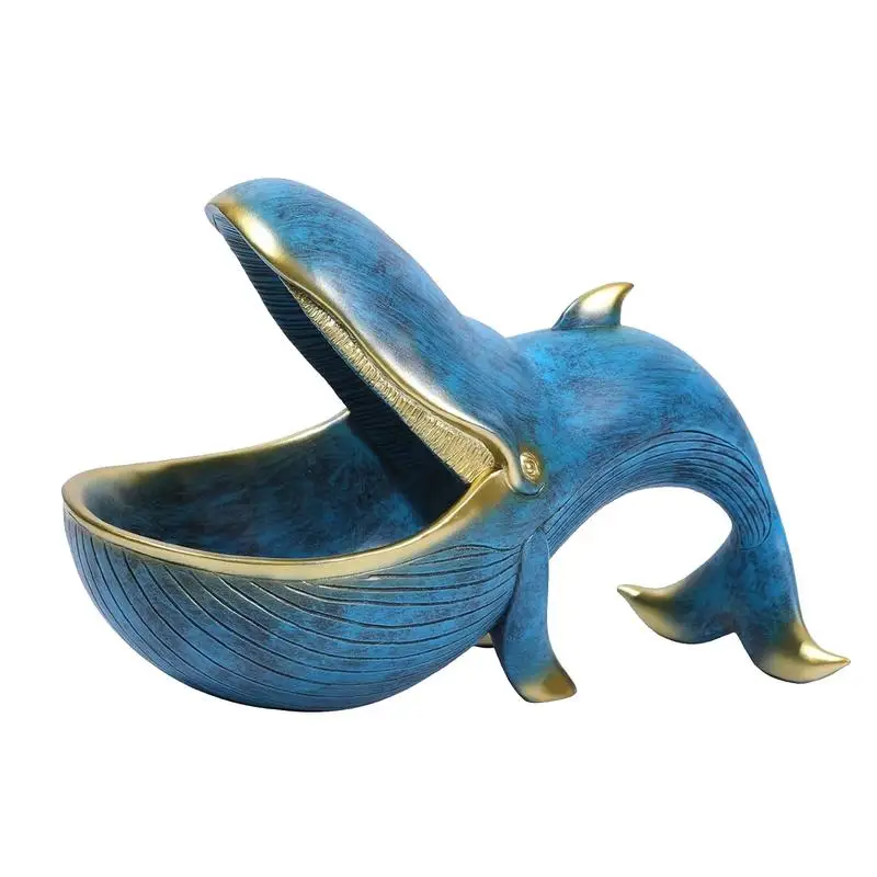 Whale Shaped Bowl Whale Key Resin Bowl Key Bowl Decorative Figurine For Home For Living Room Bedroom Entryway Perfect For Candy