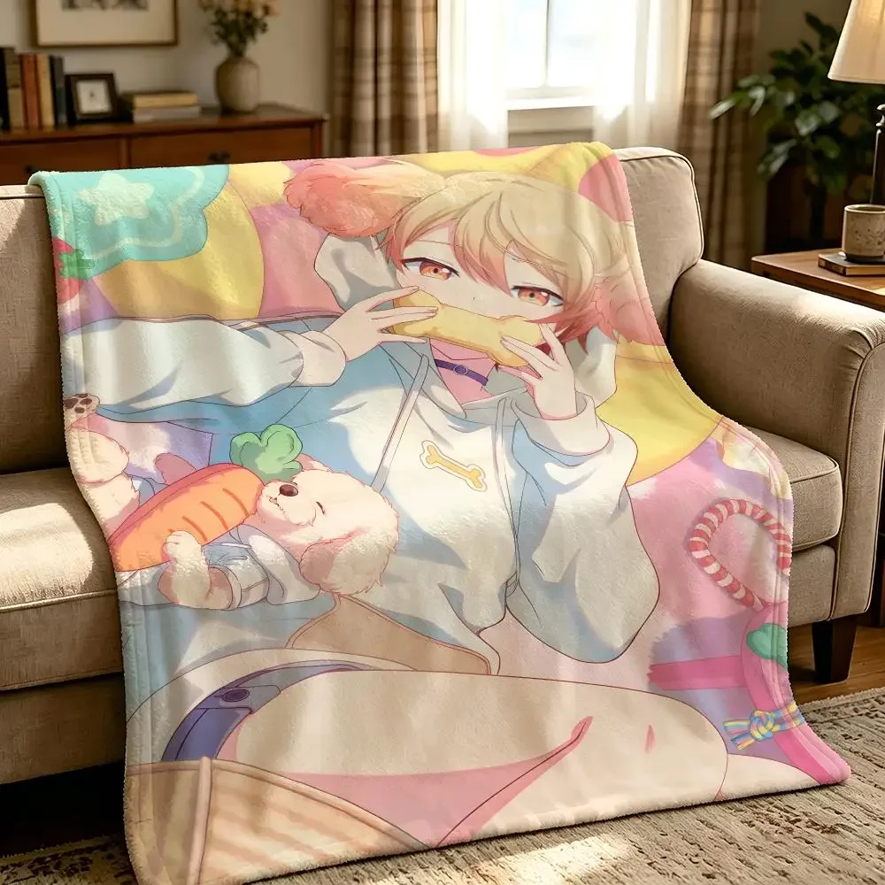 Game Project SEKAI Vocaloid Music Throw Thick Comfort Flannel Quilt,Multi-use for Sofa Bed Camping Travel Nap, Soft Warm