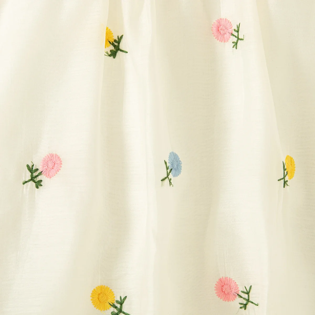 (الفتيات من عمر 0 إلى 3 سنوات) فستان بناتي جديد صيفي بفيونكة وأكمام منتفخة مطرز بالزهور فستان الأميرة الحلو #5