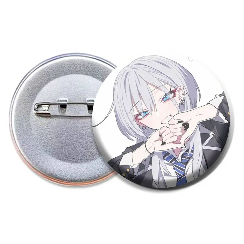 Haimiya Senpai Is Scary but Cute Anime Brooches Cartoon Badge Pins Backpack Hat Accessories Friend Gift