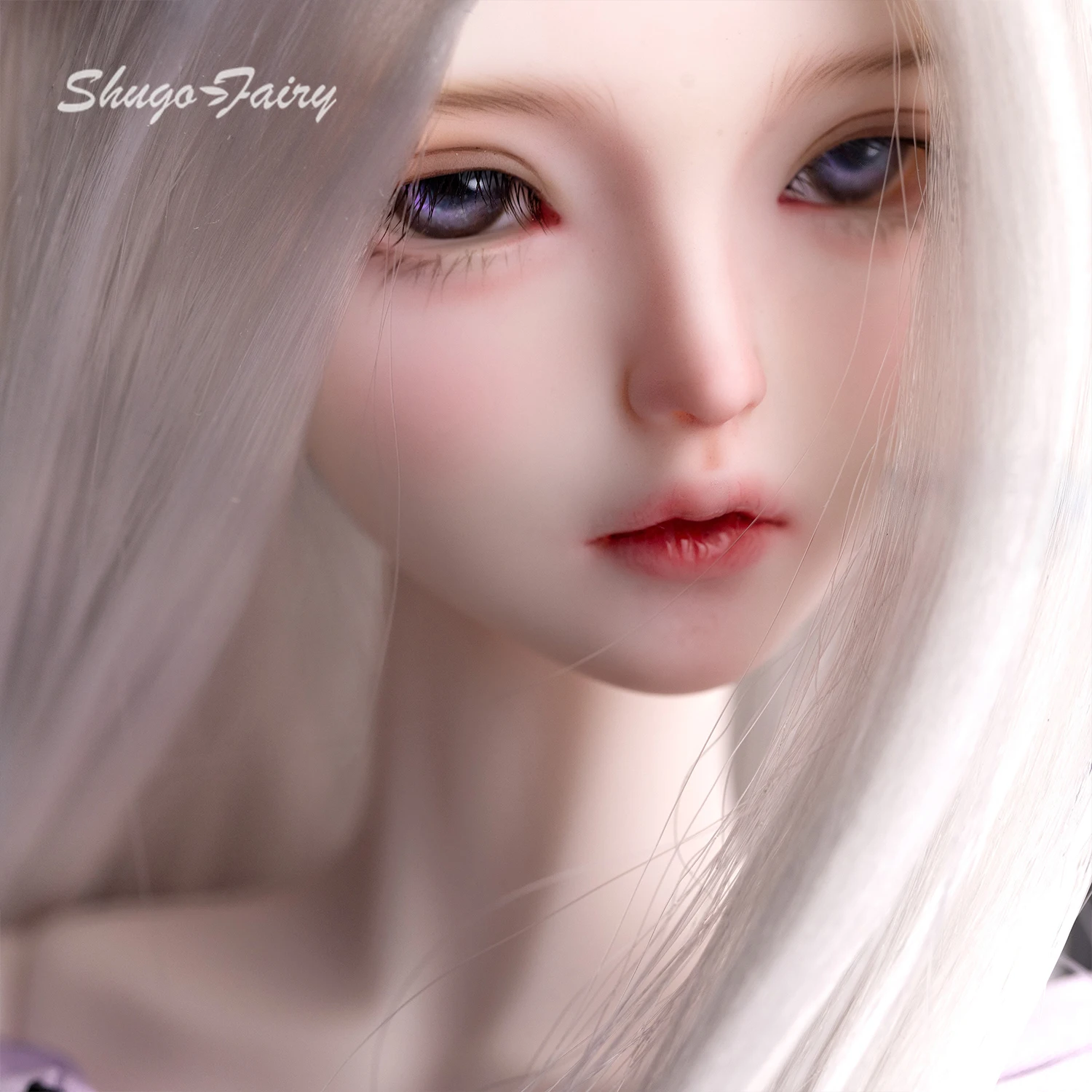 1/4 boneca bjd sylvi b conjunto completo moder moda cetim fino ajuste vestido curto roupa peruca original anime figura shuga fada feito à mão