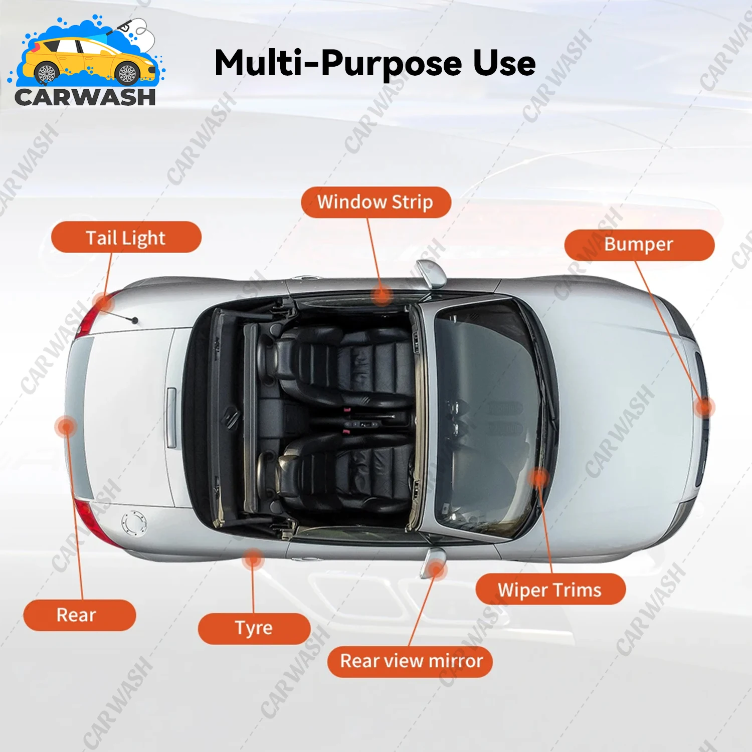 Car Plastic Restorer Kit Shines & Protect Plastic Vinyl & Rubber Surface Only for Black Platic Coating to Restore Auto Detailing