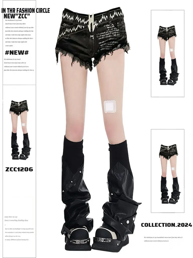 

Low-Waist Distressed Denim Y2K Retro American Style Shorts for Women Sexy Spicy Girl High-waist Short Pants Summer Wear