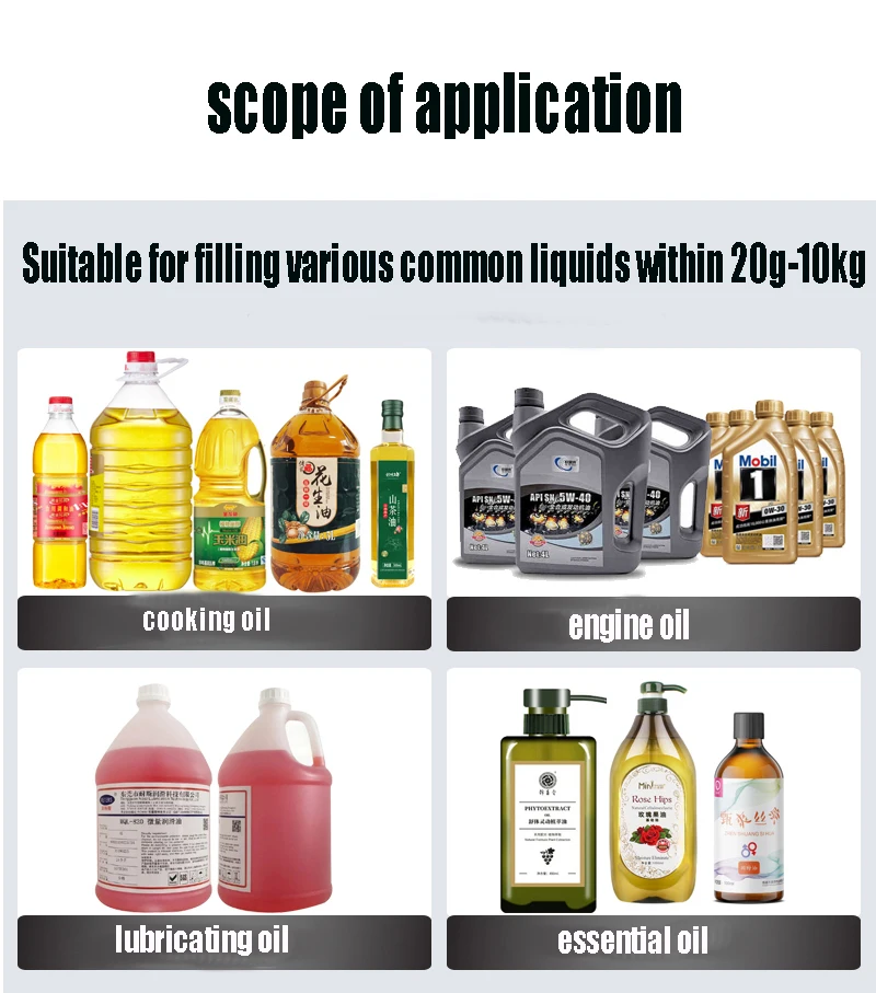Hot Selling Automatic Weighing Quantitative Filling Machine 0.02-10kg Liquid Lubricating Oil Automatic Filling Machine 2023 New