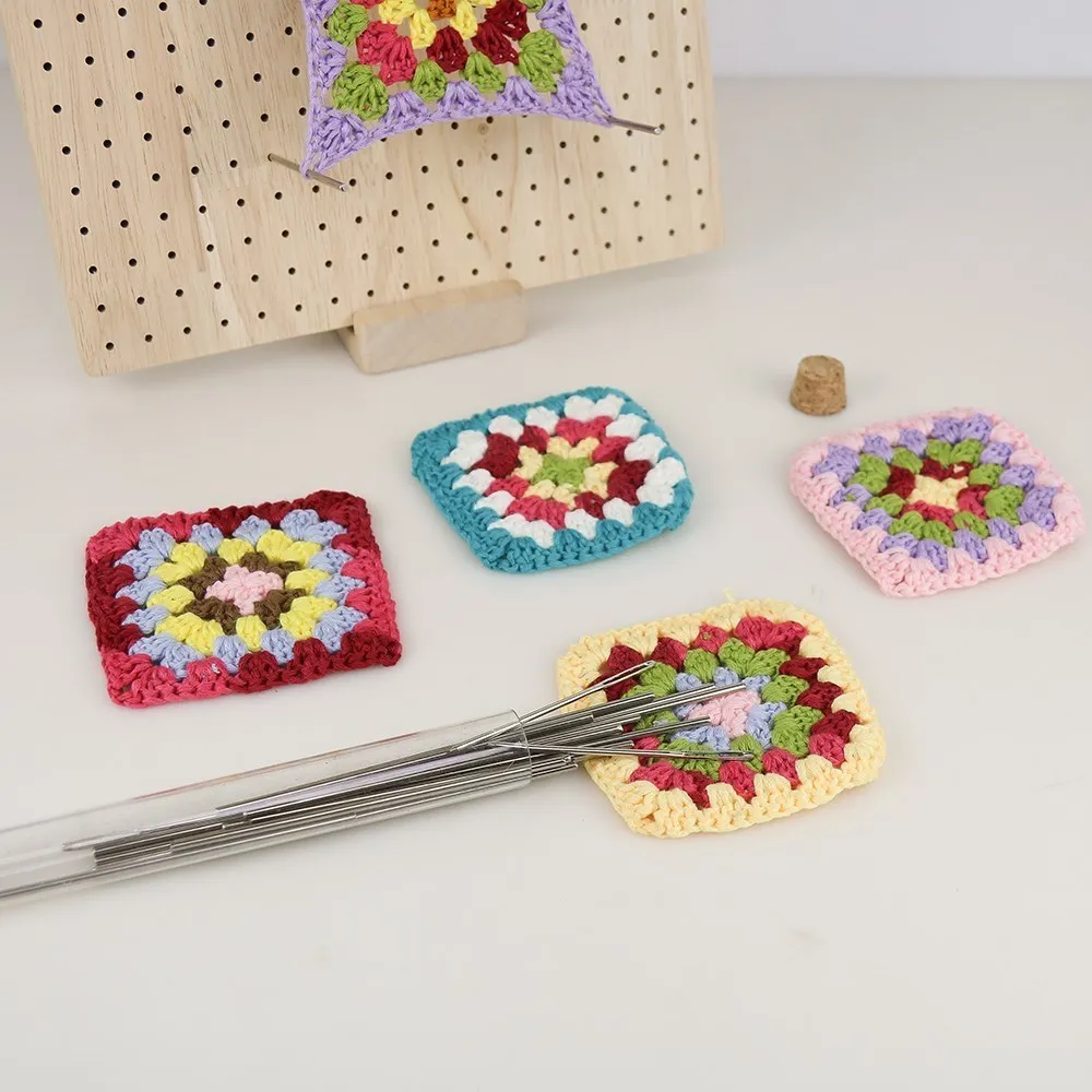 Wooden Knitting Blocking Board Granny Squares Crochet Blocking Mats for Shawls Scarfs Socks Sweaters and Diy Handmade Projects - view 6