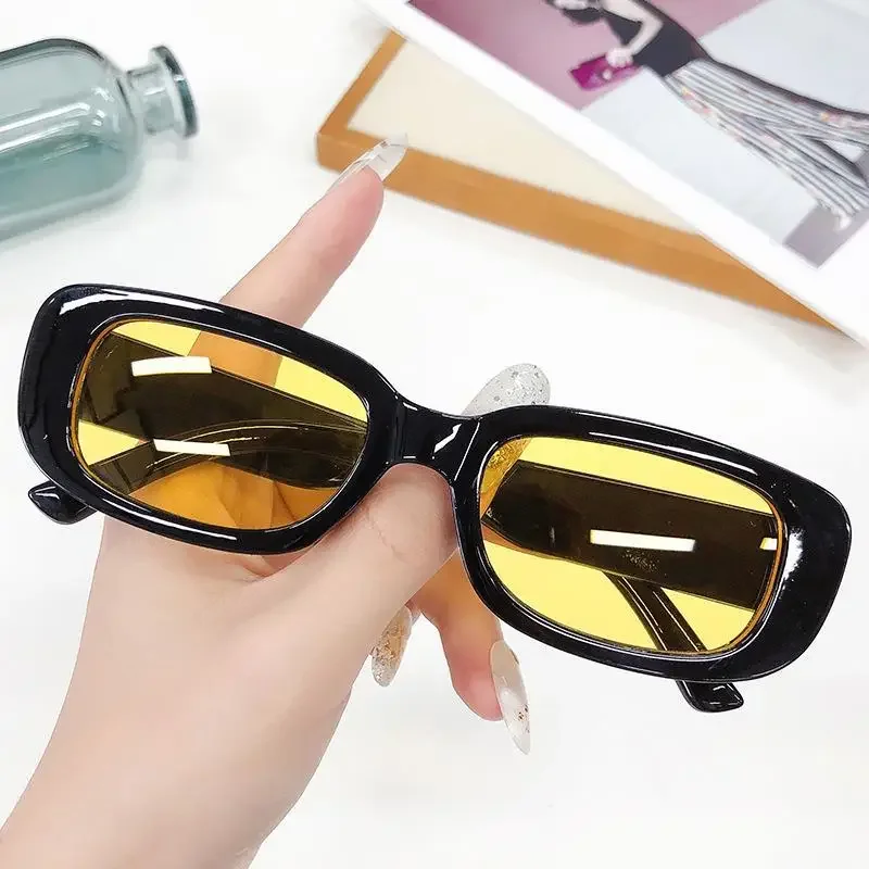 New Small Rectangle Sunglasses Women Oval Vintage Brand Designer Square Sun Glasses For Women Shades Female Eyewear UV400