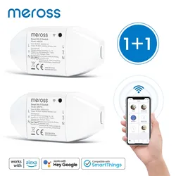 Meross WiFi DIY interrupteur intelligent, télécommande sans fil, Module d'éclairage pour maison intelligente, commande vocale pour Alexa Google Home SmartThings