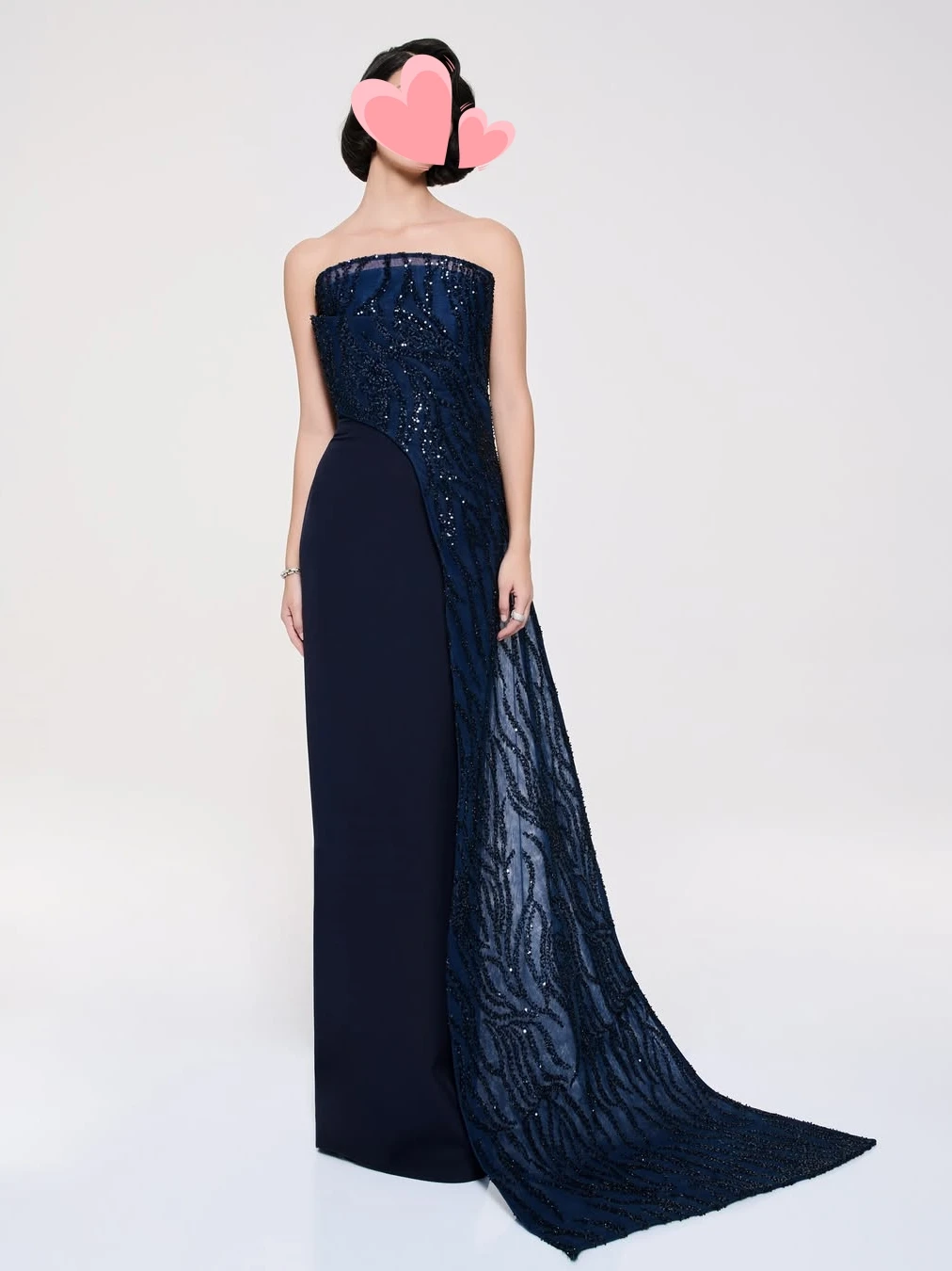 

Oisslec Dress Elegant Vintage Sexy Navy Blue Beads Lace Shiny Stylish Customized Formal Occasion Prom Dress Evening Party Gowns