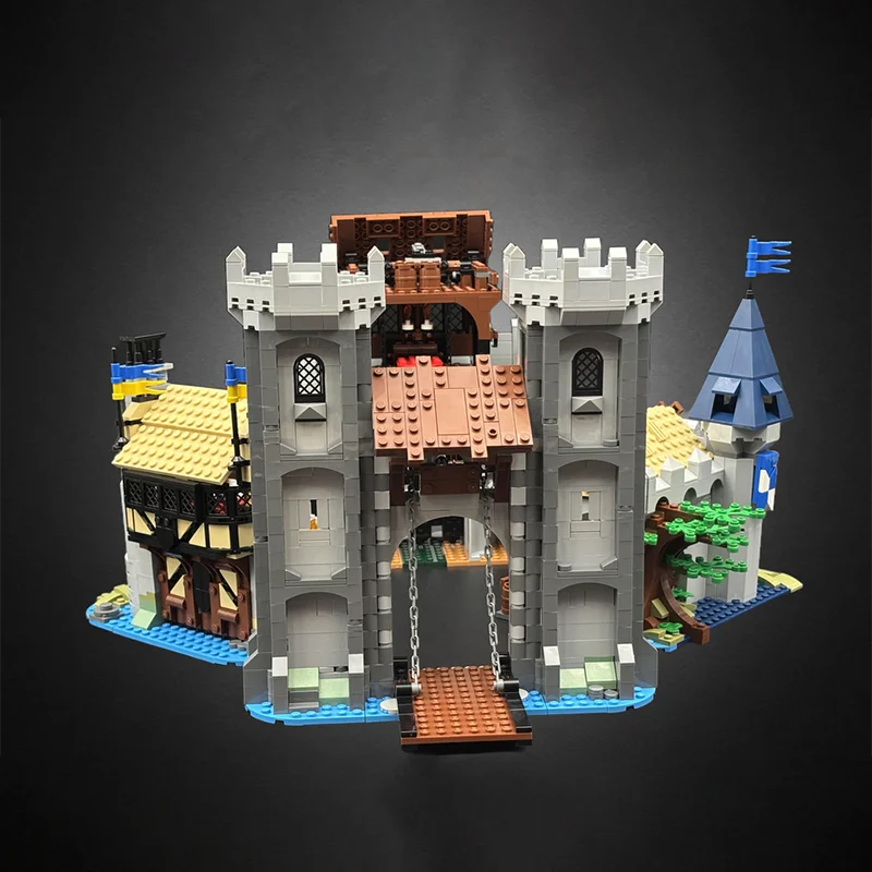 

2454 шт. MOC средневековая архитектура замок кавалерия фортец модель сборка строительные блоки игрушки детский подарок на день рождения
