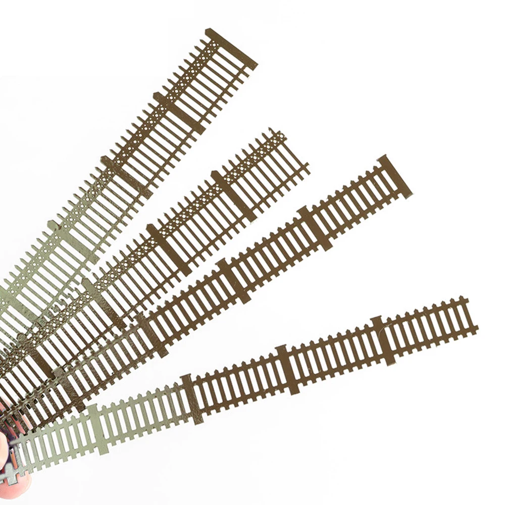 Cuttable Model Fence Durable ABS Garden Fence With Realistic Design Striped Pattern For Outdoor Decor And Hobby Projects Fence