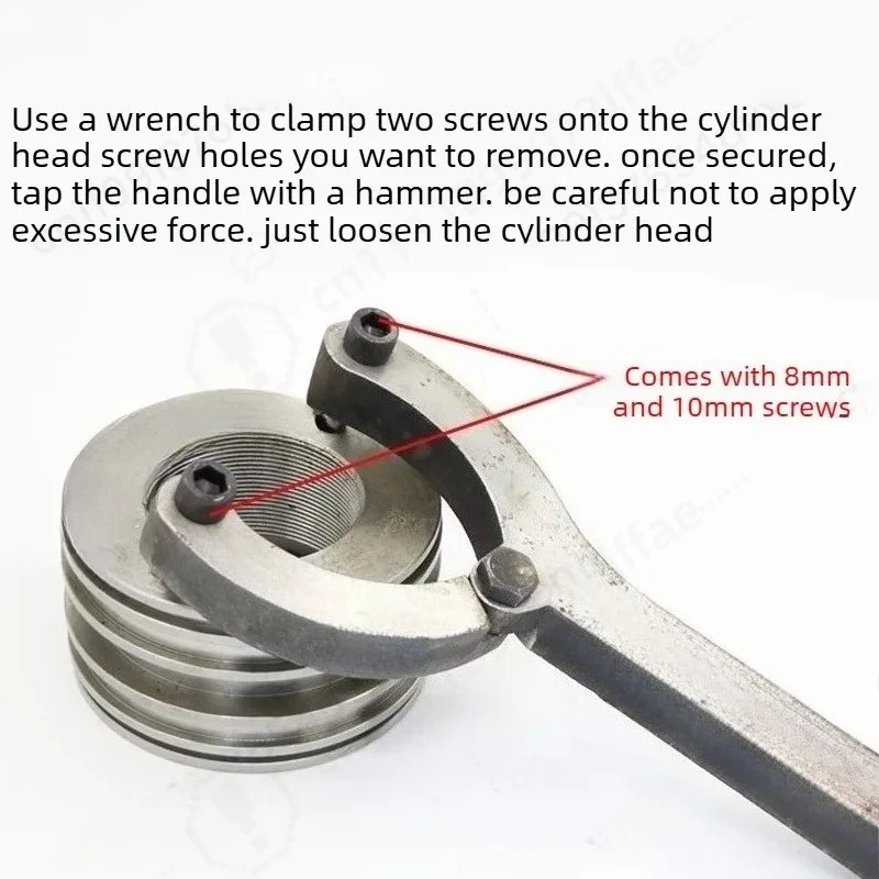 Two-Jaw Wrench for Excavator Hydraulic Cylinder Repair, Tool for Disassembling and Installing Oil Seals, Pistons, Cylinder Nuts