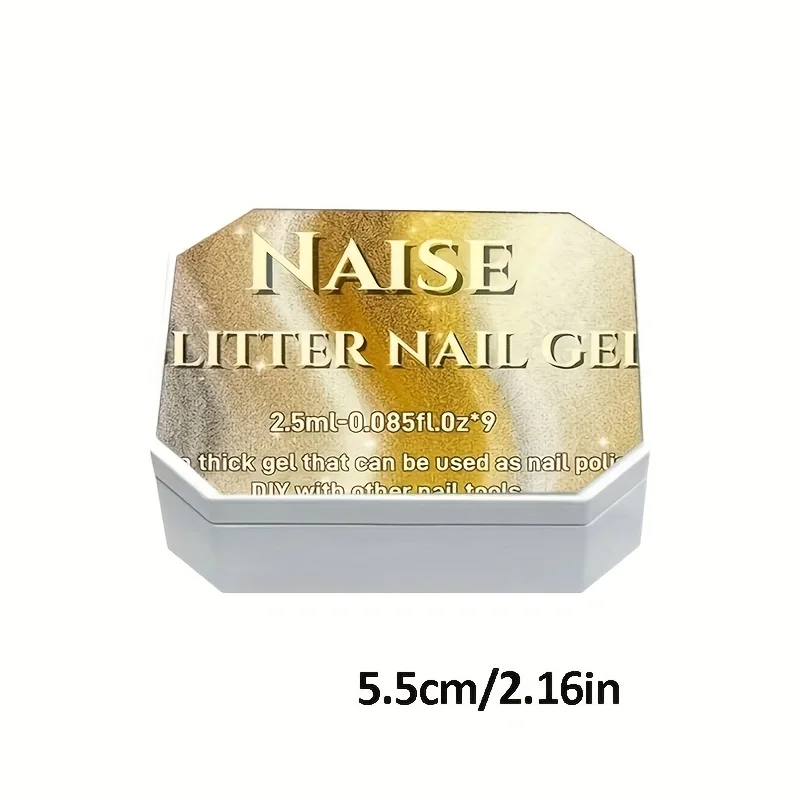4 สี METALLIC GOLD Rose Gold Silver Noble เล็บ Solid กาวติดทนนานกาวไล่ระดับสี Glitter Effect เล็บของขวัญ Salon,สามารถ