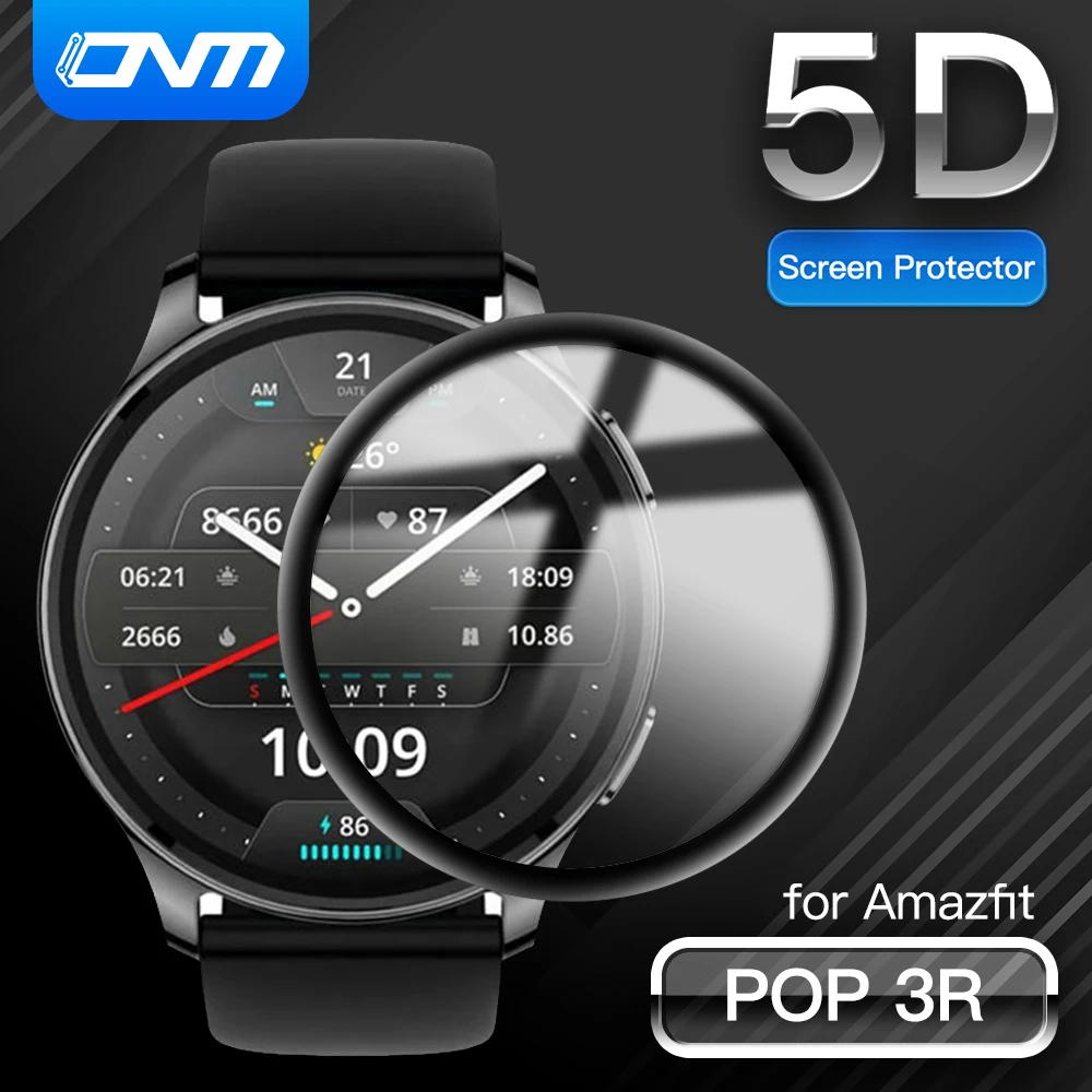 

5D Protective Film for Amazfit POP 3R Screen Protector Anti-scratch for Amazfit POP 3R Smartwatch Protector (Not Glass)