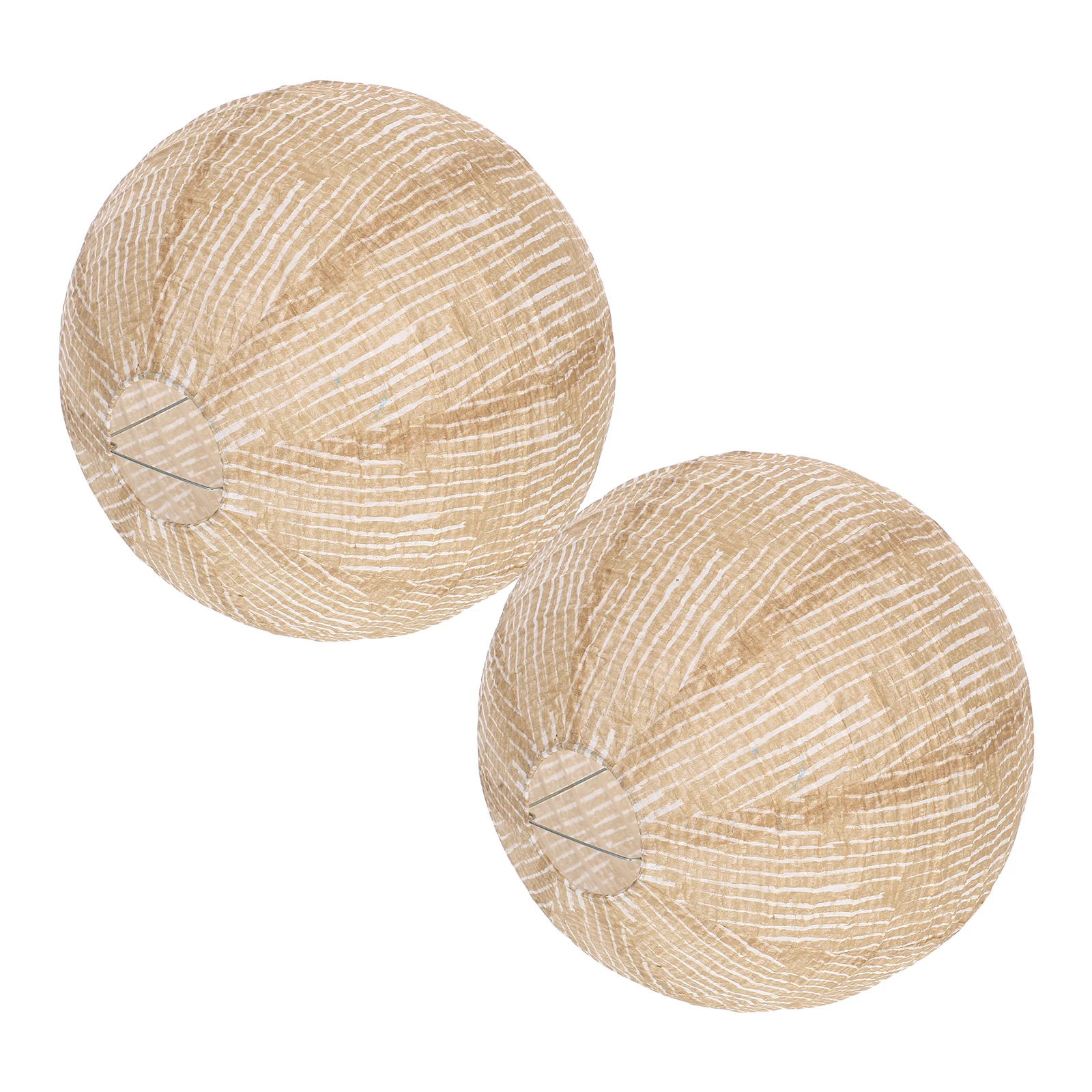 

2pcs Round Hanging Lantern Lanterns Lanterns Natural Fabric Hanging Decor for Birthday Wedding Party Home