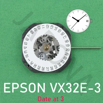 EPSON VX32 movement with date watch movement japan movement VX32E movementCalendar Date Metal quartz movement vx32e-3