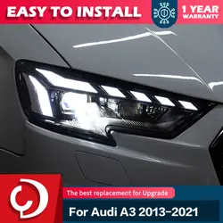 AKD Car Styling Head Lamp for Audi A3 Headlight Projector Lens 2013-2021 S3 A3L Headlights Signal DRL Automotive Accessories
