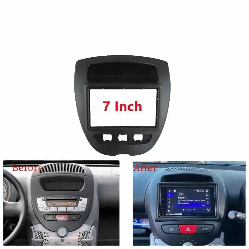 

7" 2DIN Dash Kit for Toyota Aygo/Peugeot 107/Citroën C1 2005-2014 - Seamless Facia Panel
