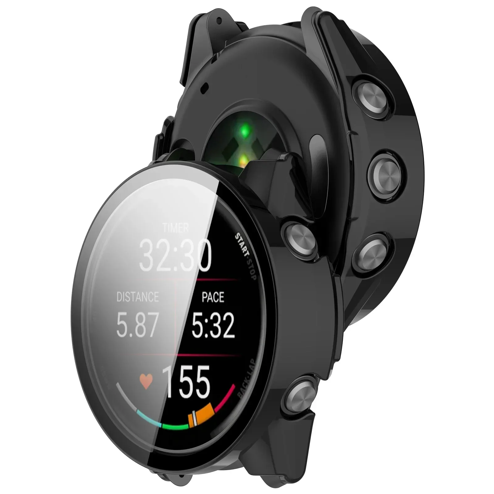 Glas+PC-Hülle für Garmin Forerunner 970 570 42mm 47mm 965 265 165 Rundum-Schutzschale Venu 3/Vivoactive 5 Cover – Detail 9