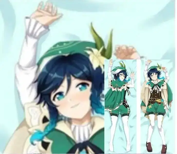 

Dakimakura Venti Genshin Impact аниме наволочка для тела двусторонний принт наволочка в натуральную величину подарки