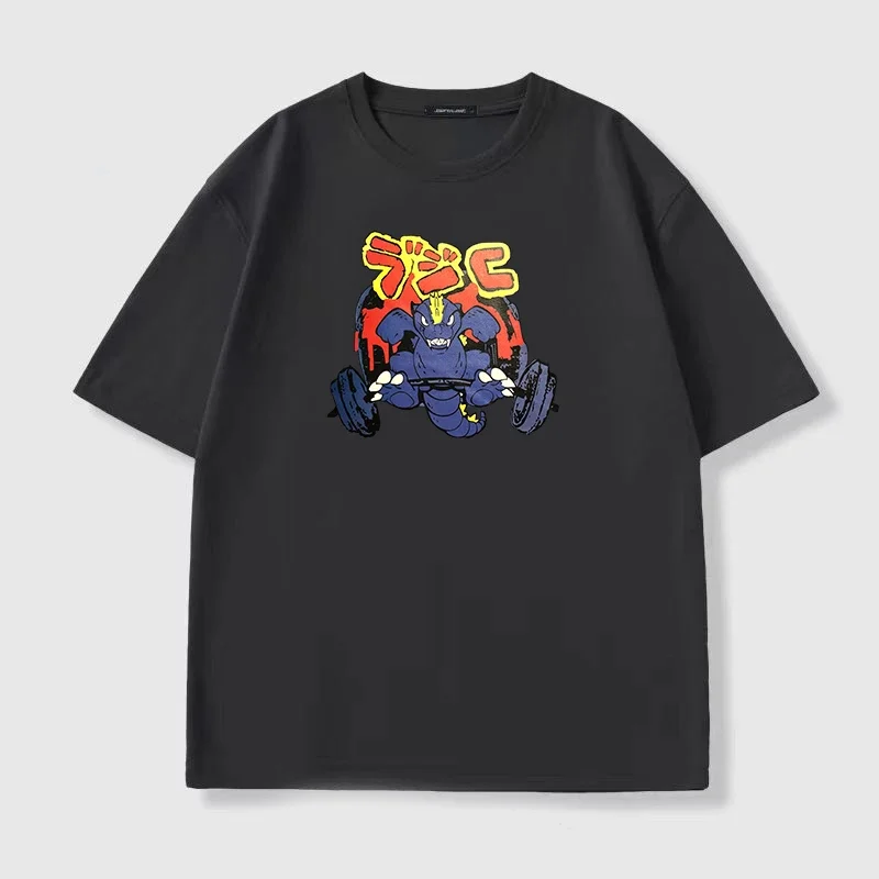 

Летняя мужская футболка 2025: хип-хоп, манга, оверсайз, для бега, в стиле Y2K, уличная одежда, повседневные хлопковые футболки