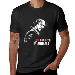 John Wick - keanu reeves - Be kind to animals T-Shirt vintage clothes heavyweights quick drying mens workout shirts