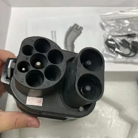 DC Charging EV Adapter Type2 Plug Fast 60A Car Charge Outlet CCS2 GBT Connector Chademo GBT CCS1 IP65 Black for Chinese Cars V5