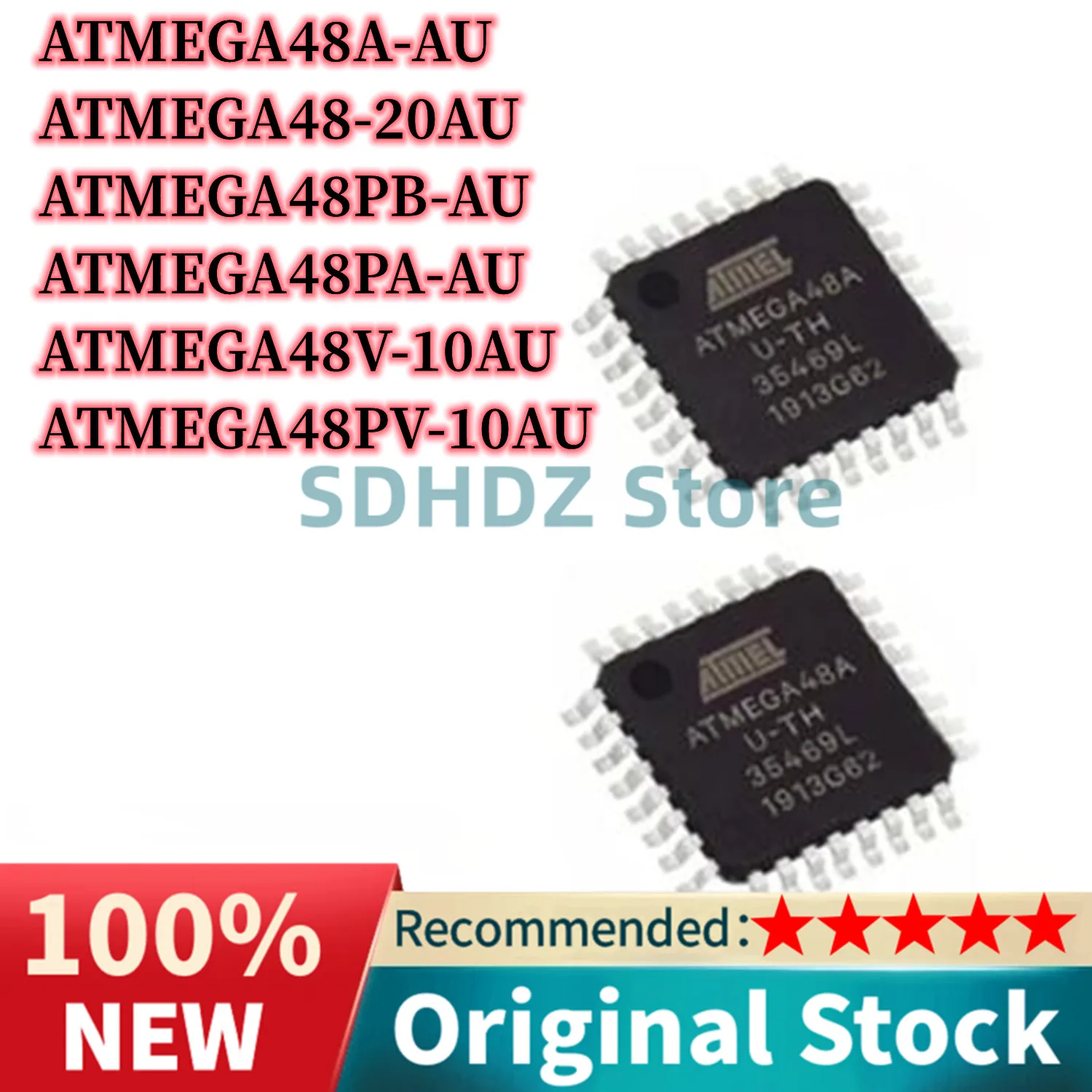 ATMEGA48A-AU ATMEGA48-20AU ATMEGA48PB-AU ATMEGA48PA-AU ATMEGA48V-10AU ATMEGA48PV-10AU ATMEGA IC MCU Chip