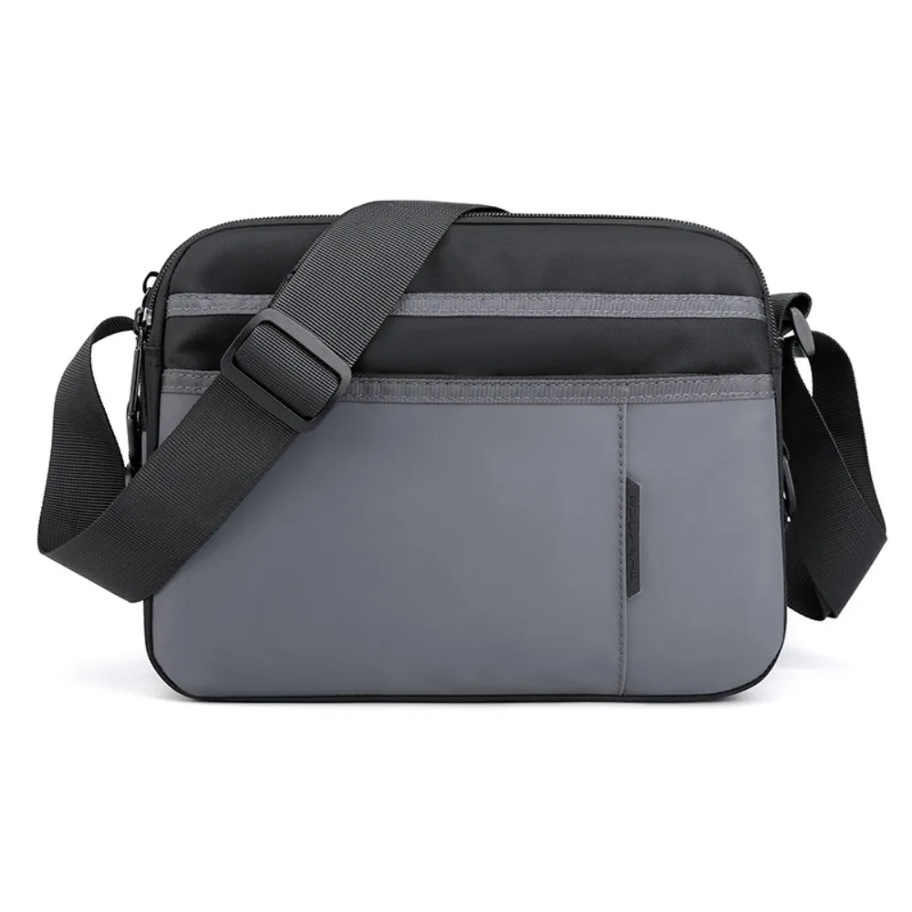 

Single Shoulder Men's Shoulder Bag Fabric Multi-Pockets Man Messenger Bag Square Multi-functional Nylon Crossbody Bag Camping