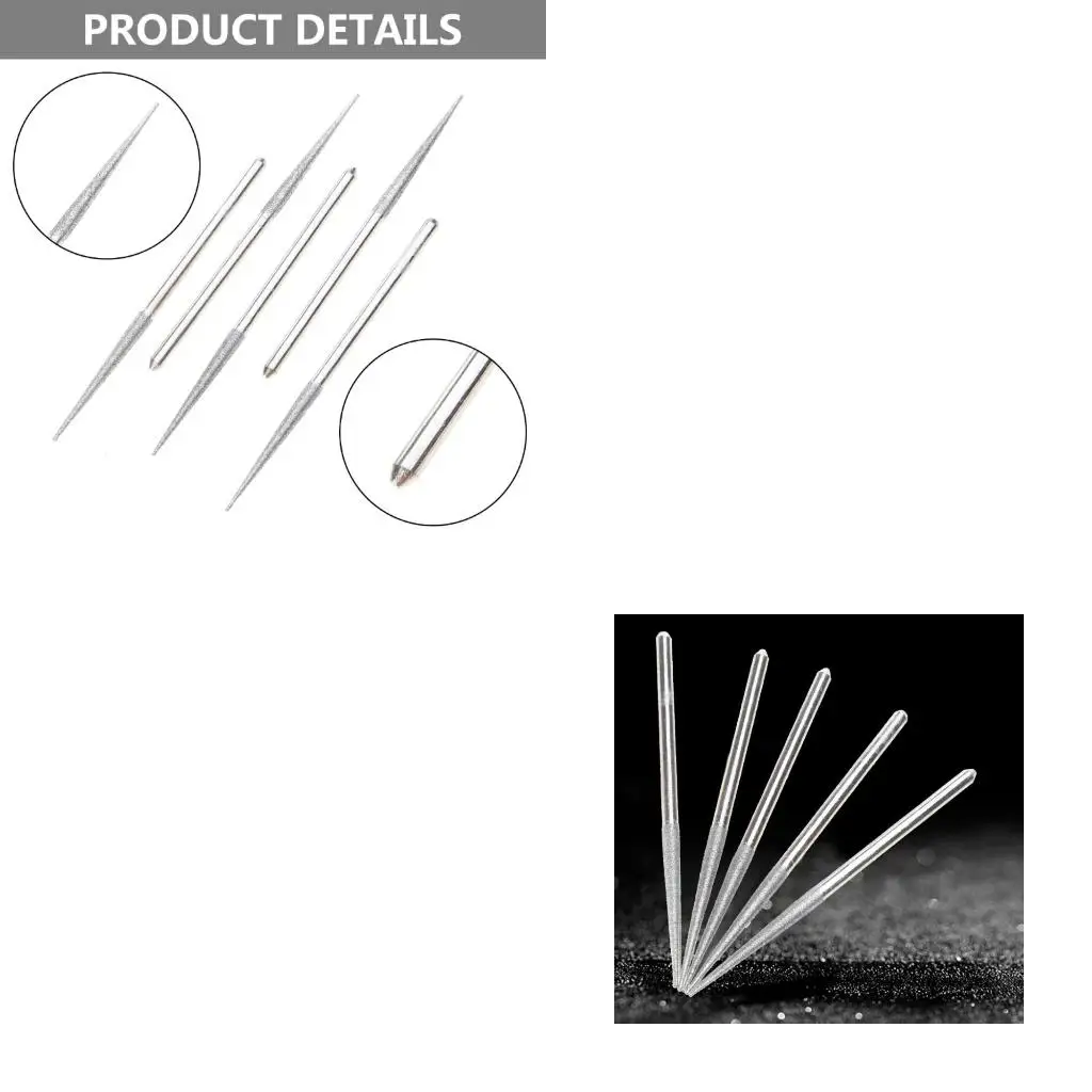  5PCS 3mm Shank Grinding Rods Bur Needle Engraving Carving Polishing Glass Jade Stone Drill Bit Shank Grinding Rods