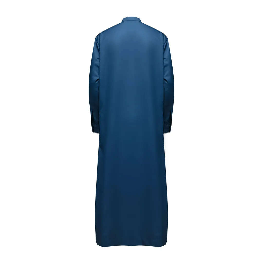 2025 Musulmano Dubai Caftano Abaya JUBAH Abito Ricamo Stile Etnico Abito da Uomo Marocchino con Tasca