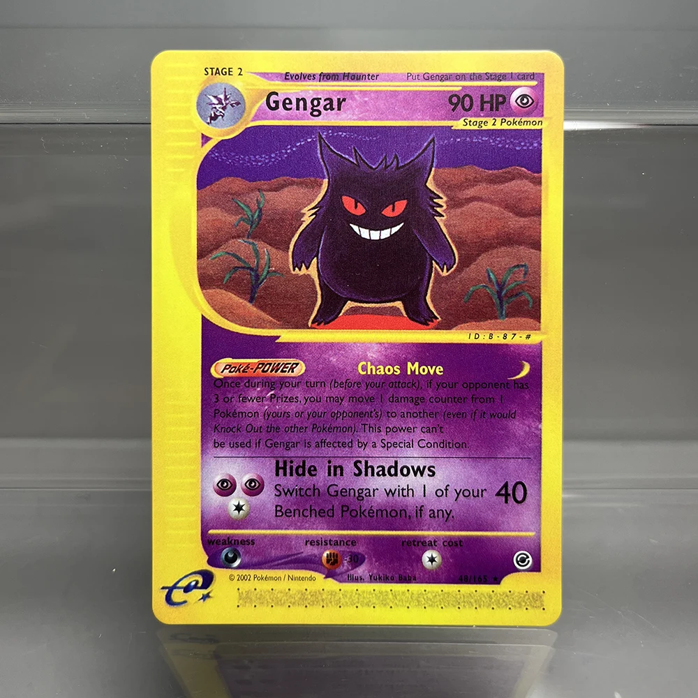 Pokemon Holographic E-Card Single Cards Arbok Clefable Vileplume Suicune PTCG Proxy Cards Pokemon Trading Cards Kids Toys