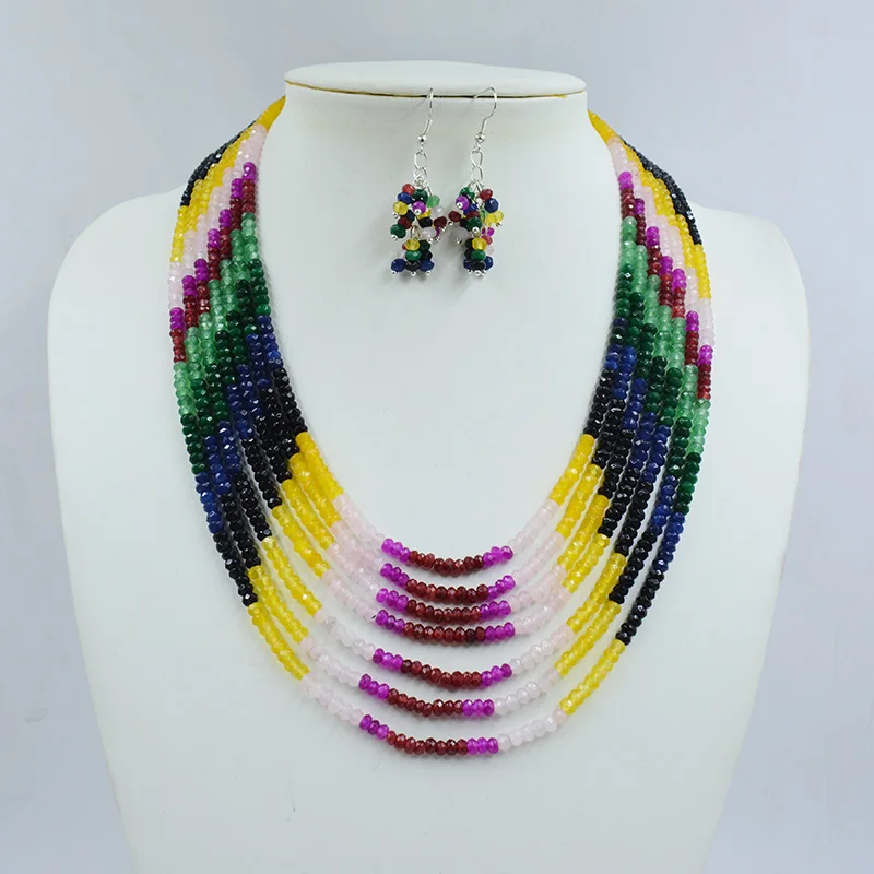 

2021- New Nigerian Stone Beads Jewelry Set Fashion Design