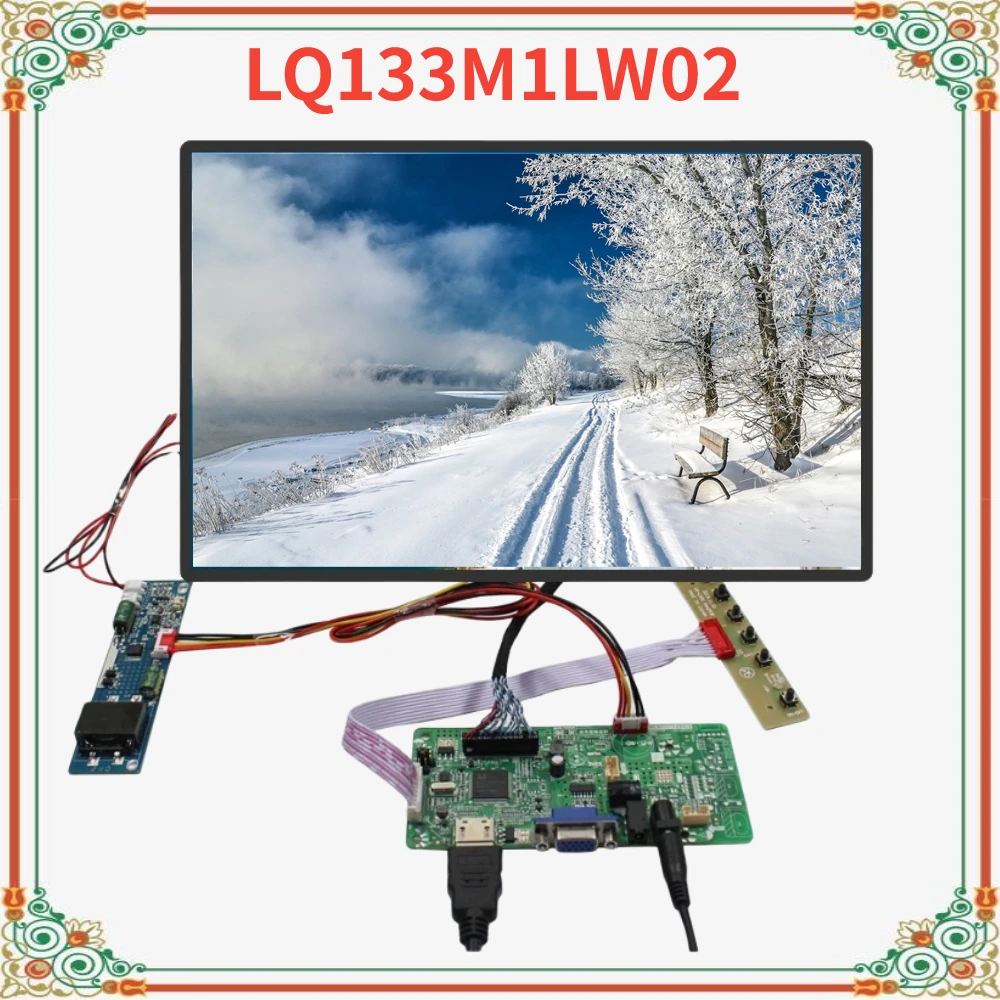 

High Brightness 1000nit 13.3" inch LQ133M1LW02 1920X1080 LCD Screen LVDS 30pin Display HDMI VGA LCD Controller Board RT2513-818