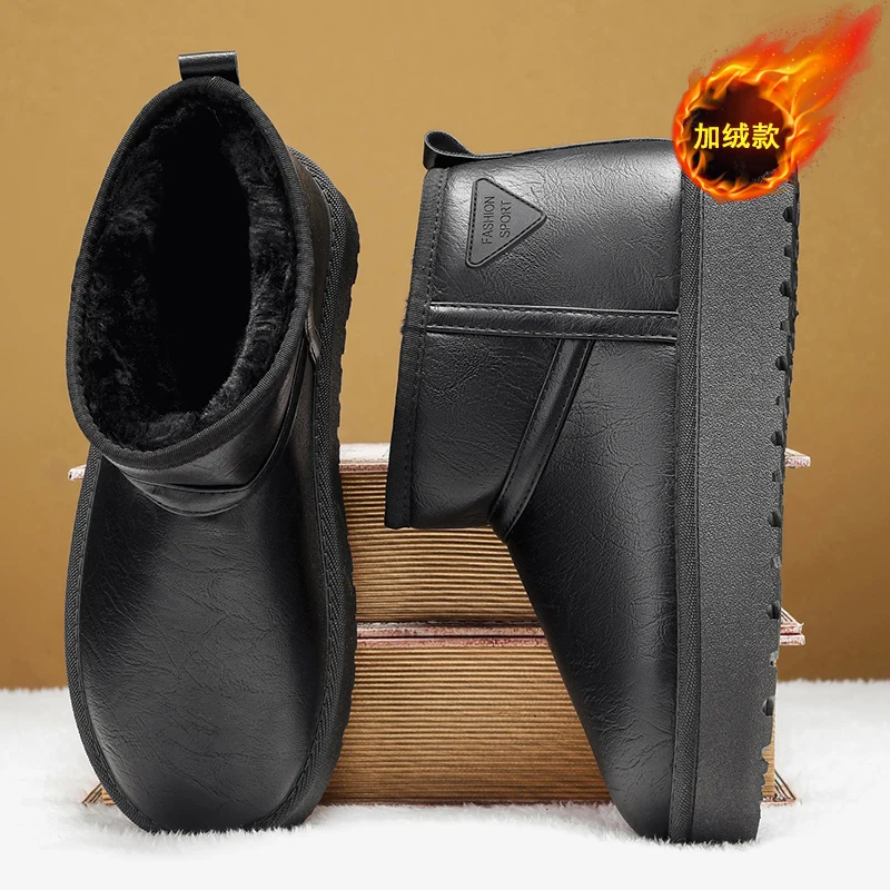 أحذية ثلج معزولة لعام 2025 للرجال، مبطنة بالفرو الصناعي ومضادة للانزلاق، مثالية لعيد المحاربين القدامى والتزلج أو التزلج على الجليد #6