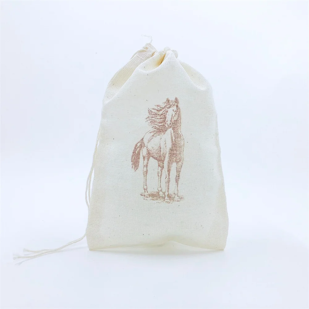 20pcs Horse Favor Bags Western Party Bag Rustic Country Wedding Welcome Baby Shower Birthday Bachelorette Jewelry Soap Goodie