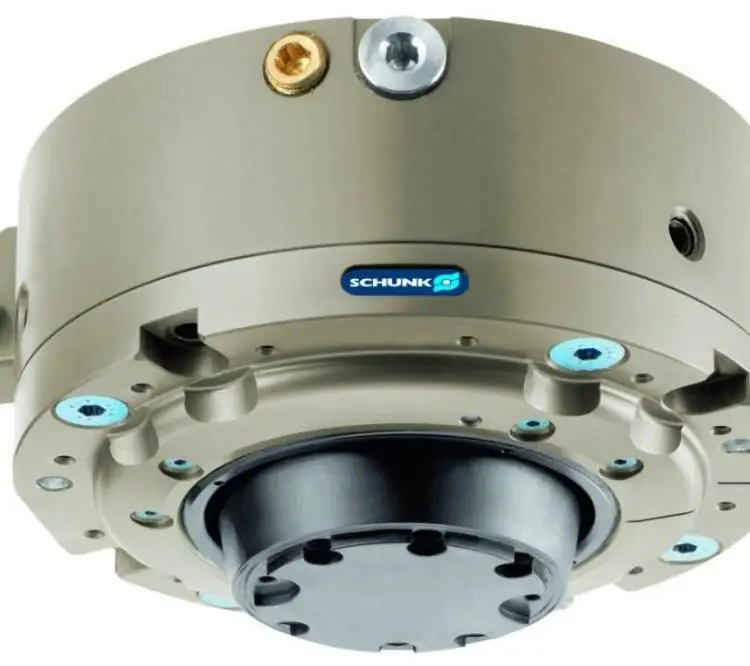 Collaborative Robot UR 10e With SCHUNK 1901RS1000 Robotic Gripper Cobot Robot As Handling Automatic Assembly Line