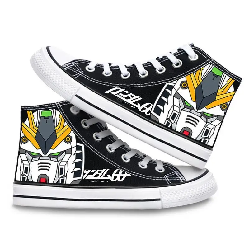 Gundam Anime High-Top Canvas Shoes Children Summer Printed Sneakers for New Men Women Comfortable Casual Anti-Skid Shoes Gifts