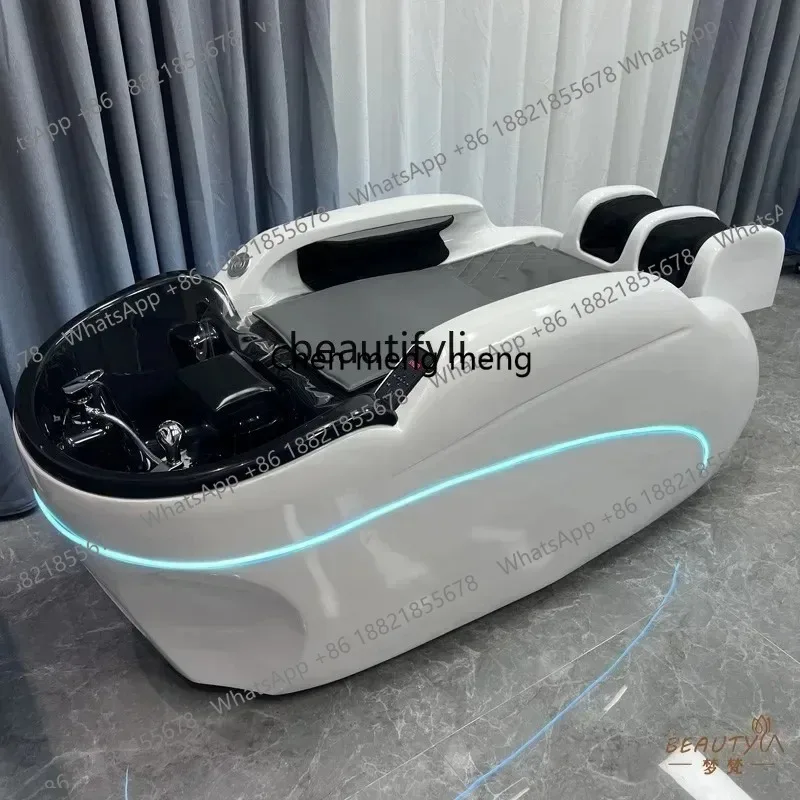 LHY26 ss ss8617 High-Grade Multifunctional Intelligent Style Electric Massage Shampoo Bed for Hair Salon Flushing Bed with Light
