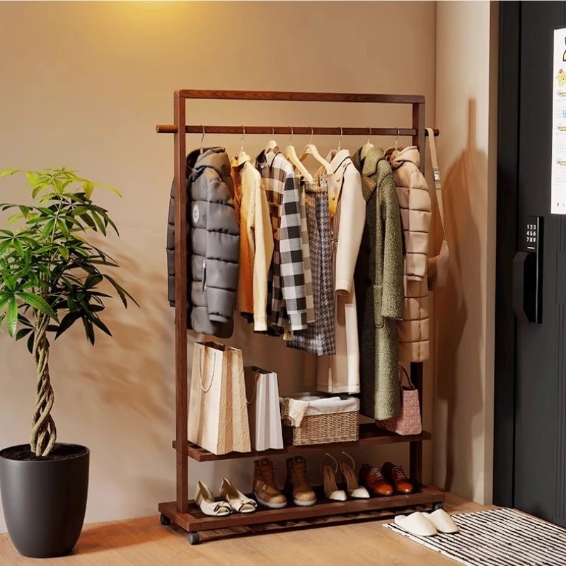 Charriot Perchero organizador bolsas moderno De hierro De lujo balcón Perchero Recamera armario Perchero Ropa De Pie muebles De pasillo