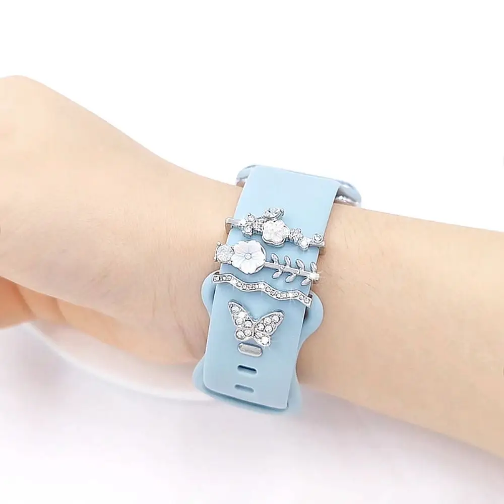 Diamond Strap Decorative Ring Watch Band Jewelry Bracelet Decoration Decor Accessories Fashion Metal Charms for Apple Watch Band
