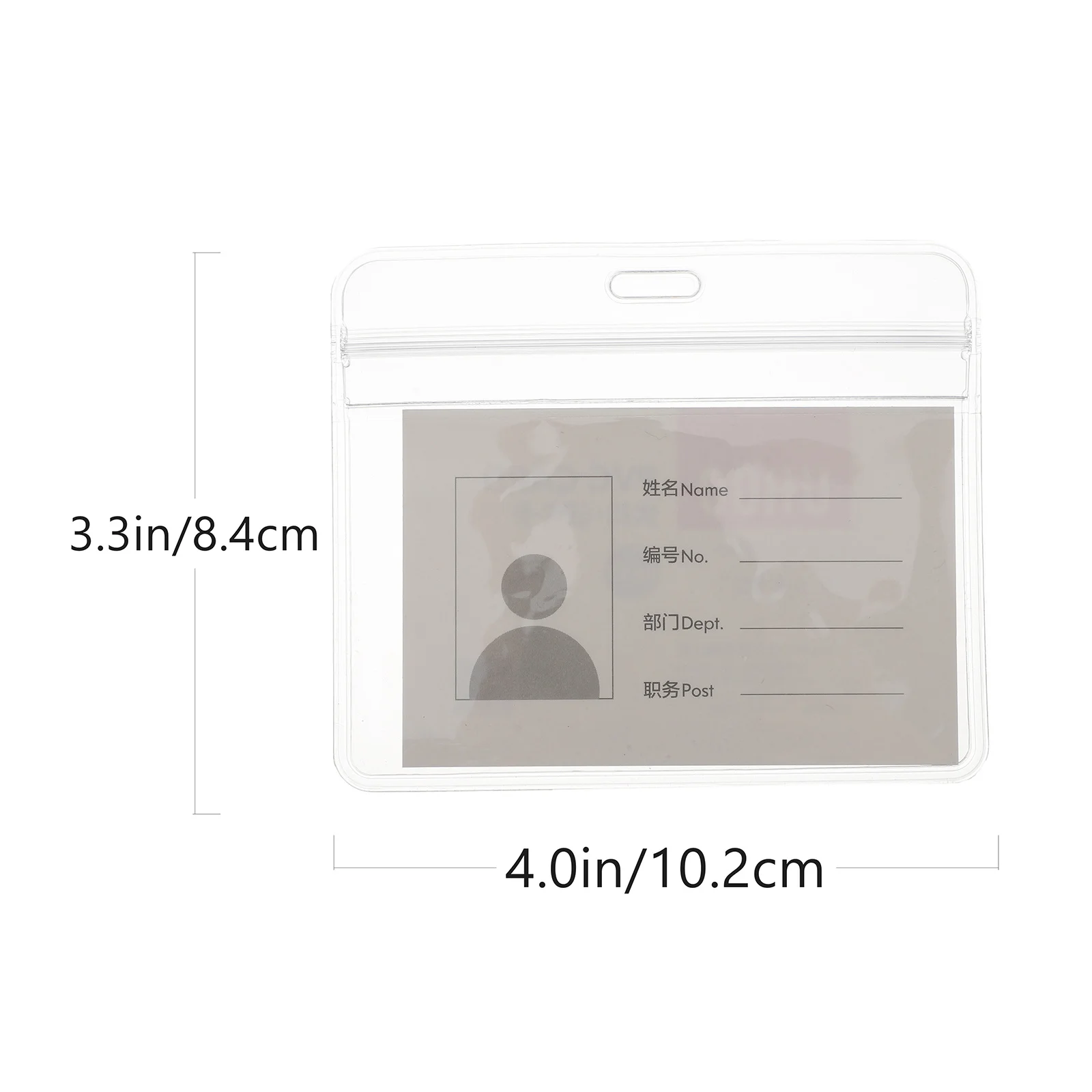 10 Piezas de Portacredenciales de PVC Transparente, Funda Protectora para Identificación de Trabajadores, Estudiantes, con Cordón, Compatible con Etiquetas de Nombre