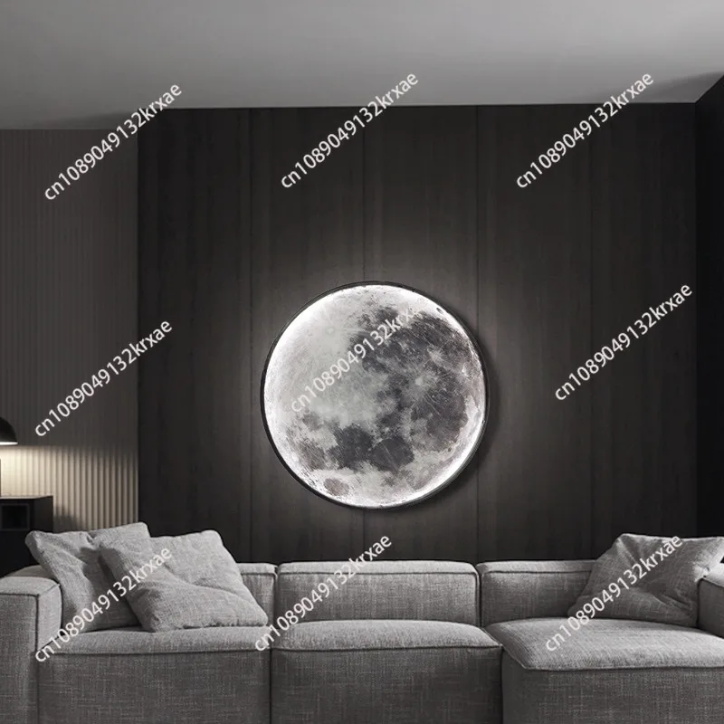 Moon wall lamp Bedroom bedside modern simple living room background wall wall lamp dimmable