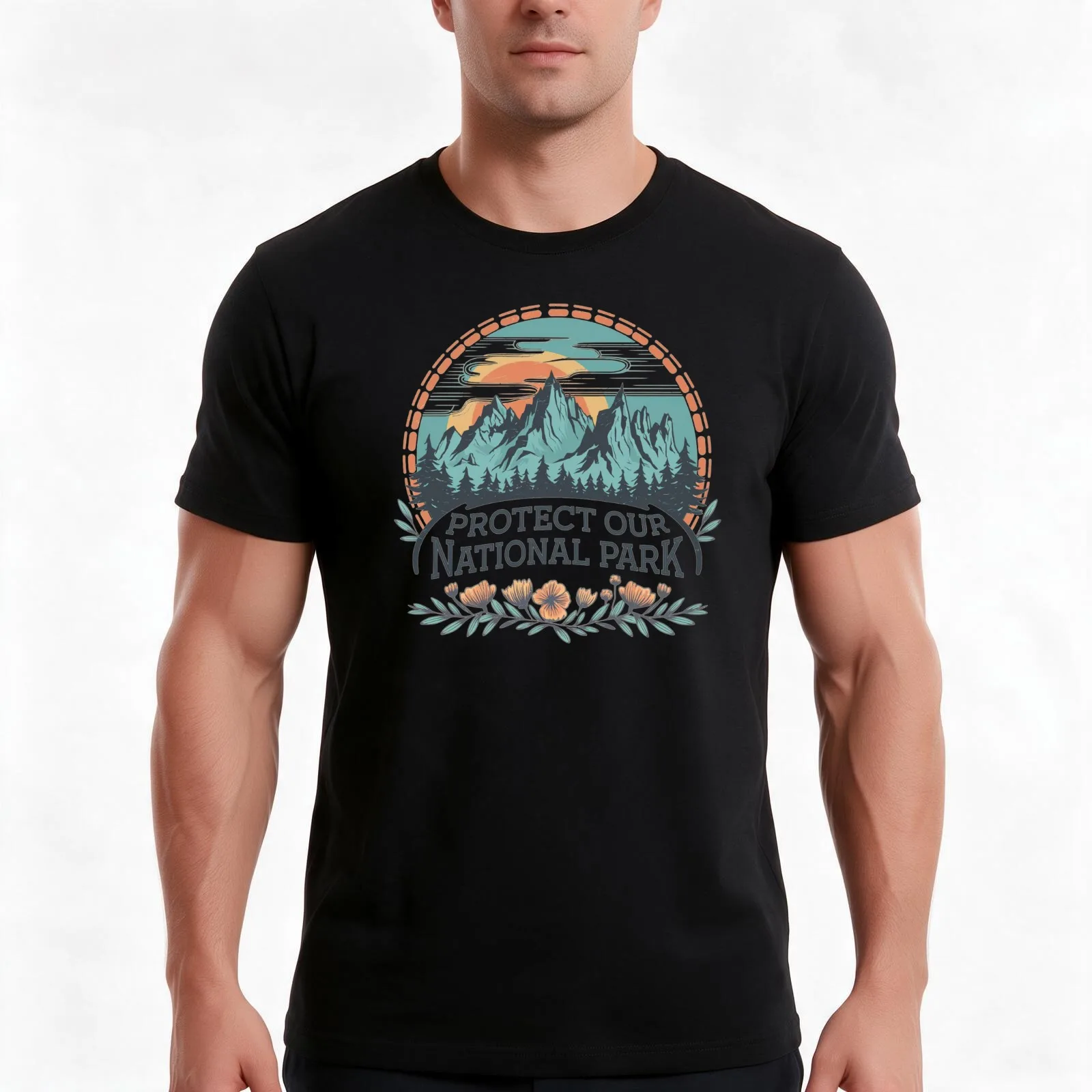 Protect our national parks T-Shirt, Summer Casual Cotton Tee, Oversized Streetwear Tops, Vintage Graphic Print, Unisex Men Women
