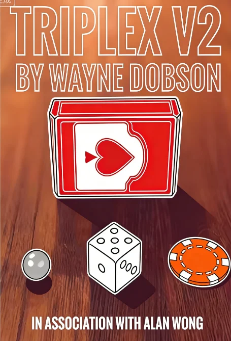 

TRIPLEX V2 by Wayne Dobson & Alan Wong Mind Reading Close Up Magic Trick Mentalism Gimmick