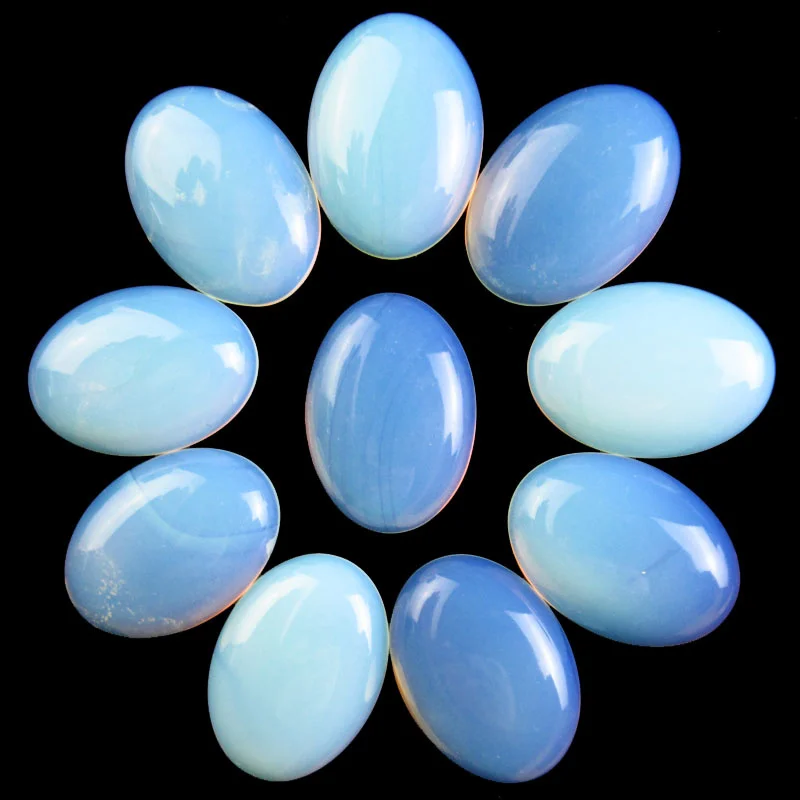 

6Pcs 25x18x6mm Wholesale High Quality Opal Opalite Oval Cab Cabochon for Diy Making Jewelry Accessories Wholesale