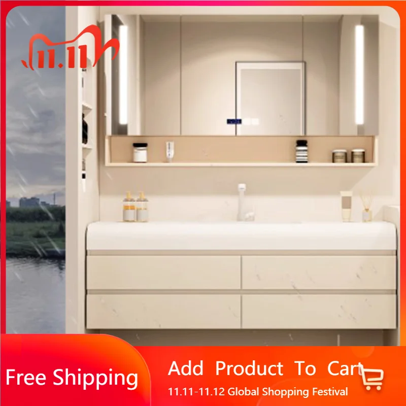 

Компактный шкаф для хранения вещей, органайзер для ванной комнаты, полка для туалета, настенный туалетный столик для ванной комнаты, роскошное современное шоу, Tocador, модная мебель