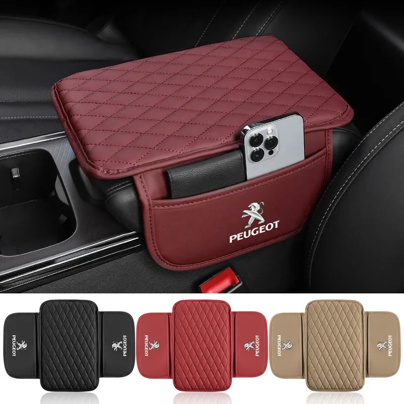 Car Armrest Box Height Pad Mounted Memory Cotton Central Box Car Interior for Peugeot 407 3008 307 308 206 508 Wheel Center Caps