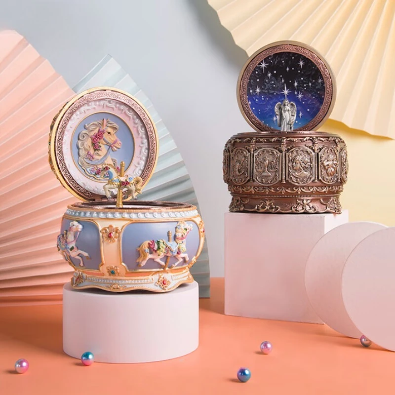 Carousel Music Box Music Box Romantic Girl Heart Birthday Gift
