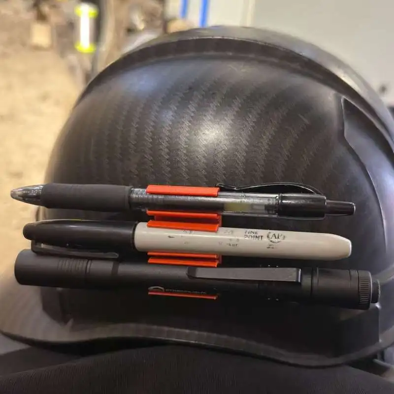 Hard Hat Marker Holder Helmet Pen Clip Construction Work Hardhat Pencil Storage Mount Bracket
